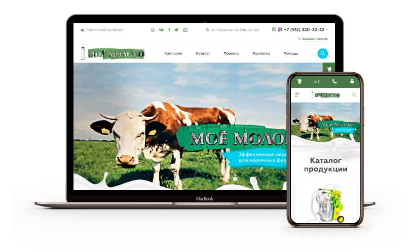 Создание интернет-магазина для компании ООО &quot;Моё Молоко&quot;